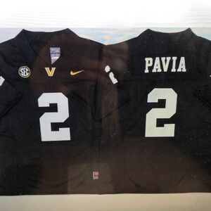 😏Diego Pavia Black Jersey Stitched Vapor💕